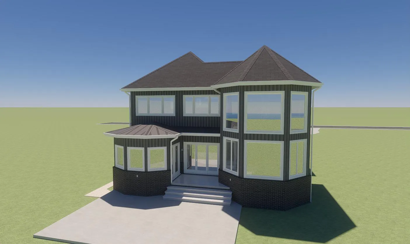 Exterior elevations — Reminderville OH residential permit drawings by GV Drafting