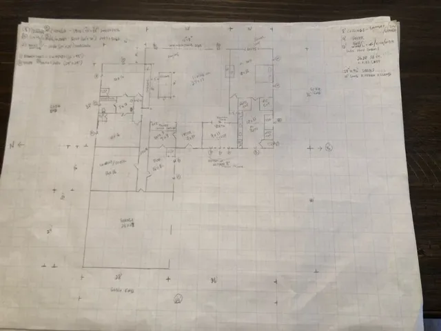 Construction site photo — Sufaro residential build, drawings by GV Drafting
