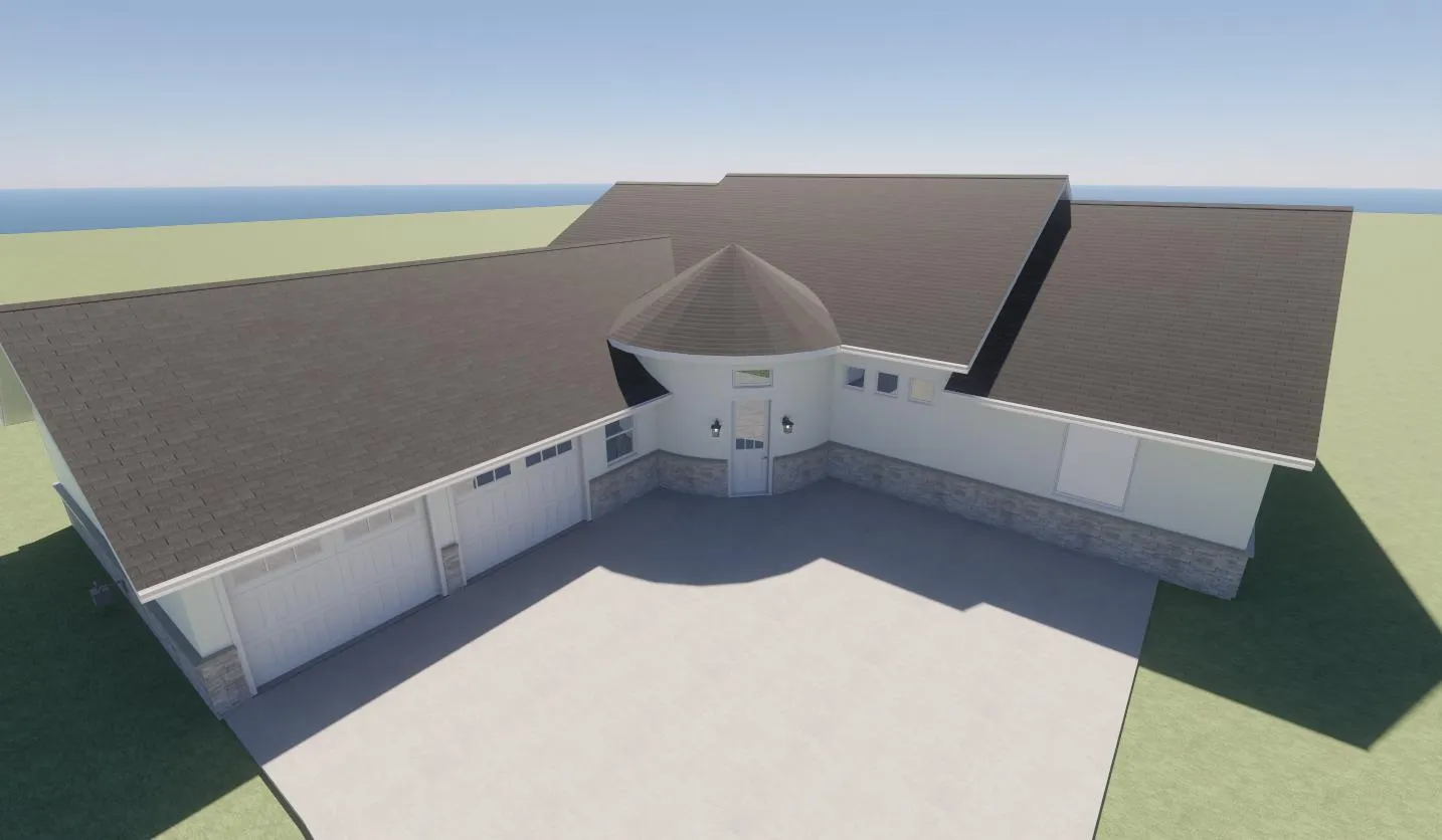Framing underway — Sufaro new home built from GV Drafting permit drawings